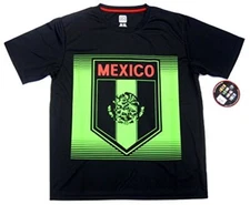 Mexico Rhinox Black Performance Training Jersey Soccer T-Shirt Men's Medium M