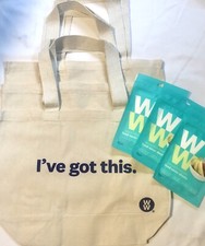 Weight Watchers 3 Canvas shopping bags 3 Pkgs Food Saver Sheets New