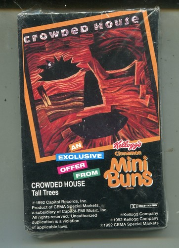 Kellogg's Mini Bun Cassette Tape Crowded House-Tall Trees/Roxette-Joy Ride - Picture 2 of 2