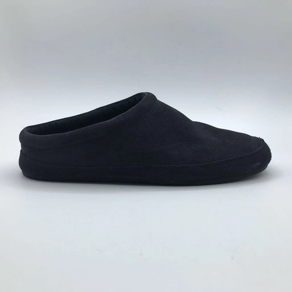 Vince Mens Howell Clog Mule Slippers Blue Round Toe Suede Slip Ons