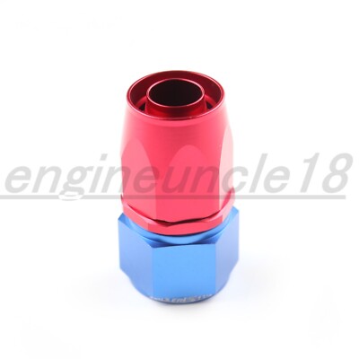 US SHIP Straight -12AN AN12 Swivel Hose End Fuel Line Fitting Adapter Red/Blue