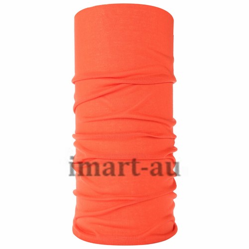 Plain Bandana Face Mask Neck Tube Cycling Motorcycle Fishing Outdoor Head Scarf - Picture 12 of 20