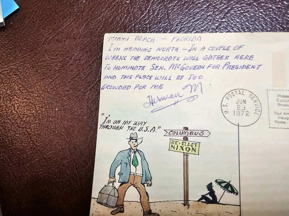 FDC  UX61  6C RARE HERMAN MAUL HAND PAINTED WITH SPECIAL MESSAGE  - Image 4 of 4