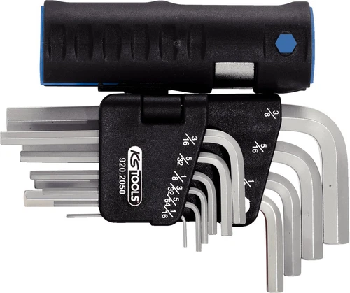 920.2050 3 in 1 Innen6kant-Winkelstiftschlüssel-Satz10-tlg. kurz Zoll