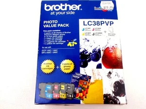 BROTHER LC38BK LC38C LC38M LC38Y LC38PVP GENUINE INKJET GLOSSY PHOTO PAPER