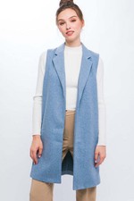 Love Tree Jq Fleece Long Line Vest