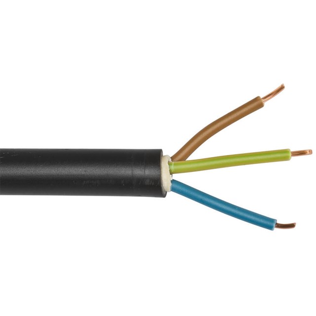 Starkstromkabel NYY-J 5x2,5 Mm² – 25 Meter, Schwarz, Erd- & Außenverlegung, 0,6/1 KV