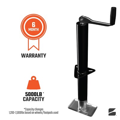 Bastion 5000lbs A-Frame Trailer Jack – Topwind 15" Lift – Detachable Foot Plate – BJ-5000TW-1/RFP