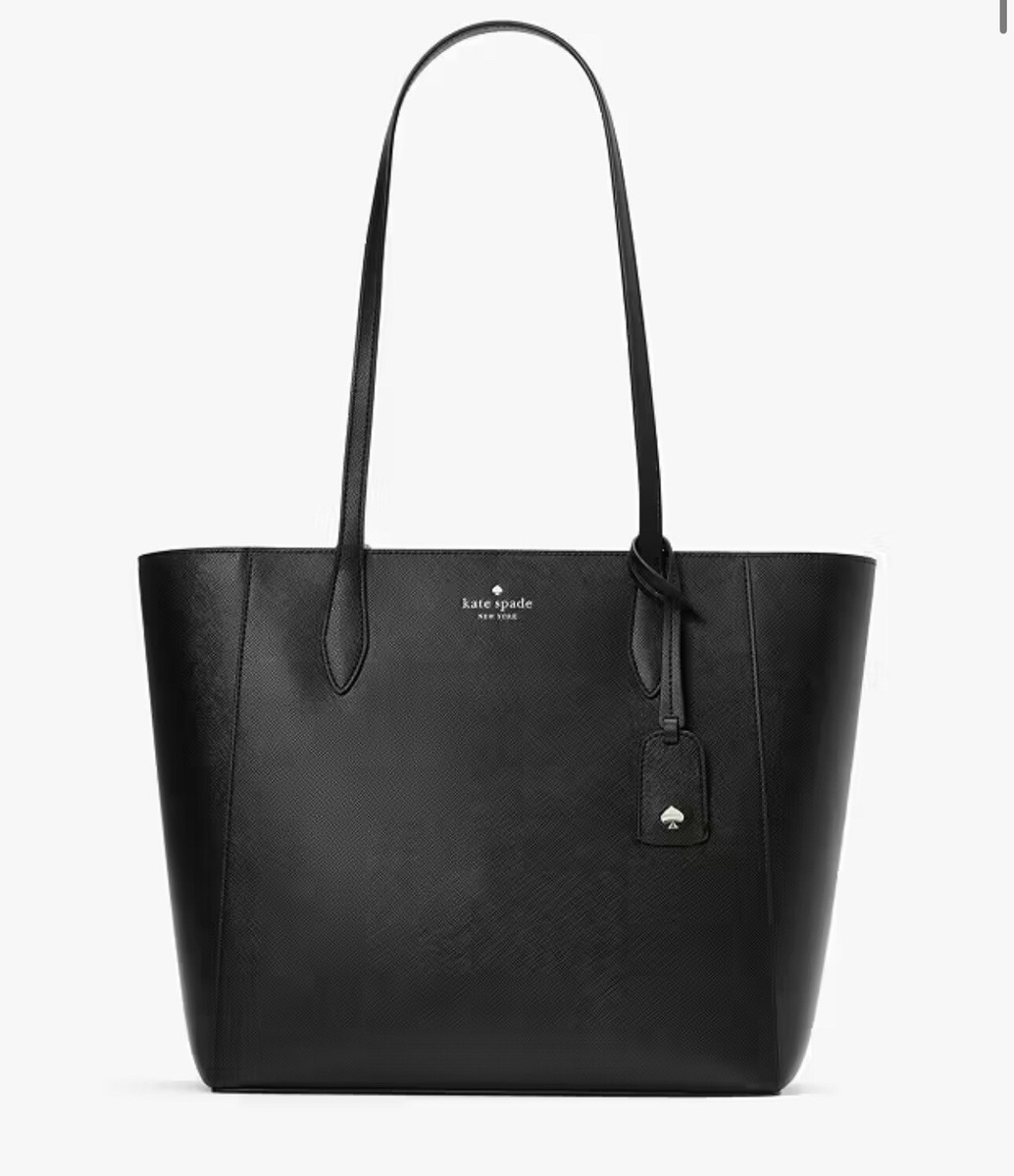 Kate Spade ブラック トートバッグ Kate Spade Dana Saffiano PVC Black Large Tote Bag KB617 $359 | eBay