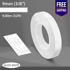 GLOSS WHITE 3/8" PIN STRIPE Car Model Motorcycle Decal TAPE Vinyl Sticker 9mm