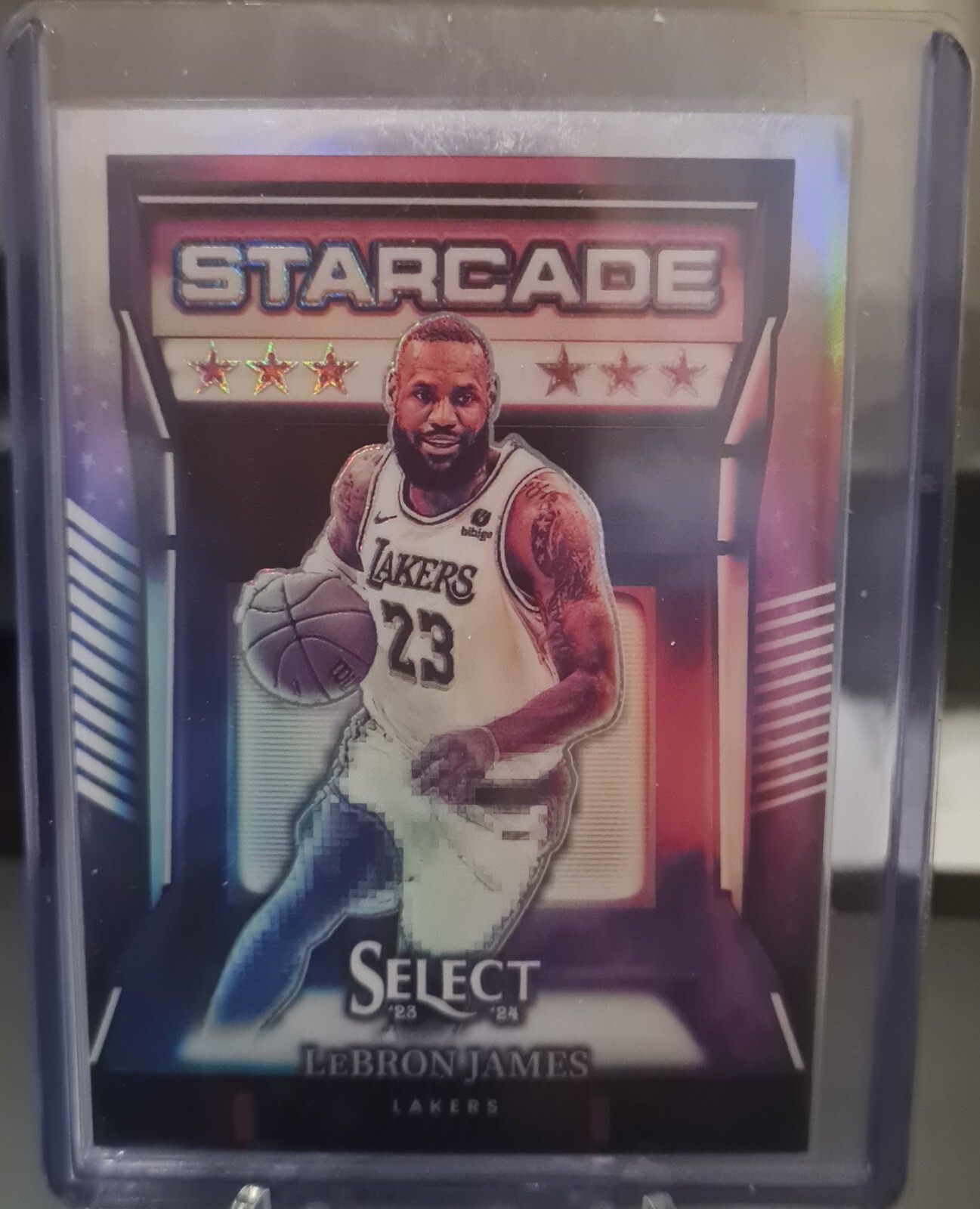 2023-24 Panini Select - Starcade Prizm SSP LeBron James #14