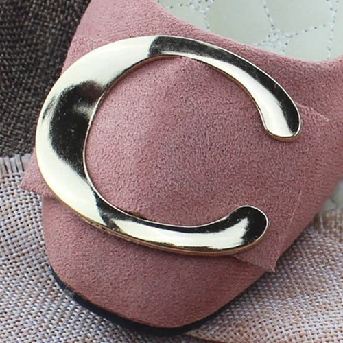 Women Flats Slip On Flat Shoes Formal Ladies Square Toe Classic Pumps Buckle - Bild 57 von 113