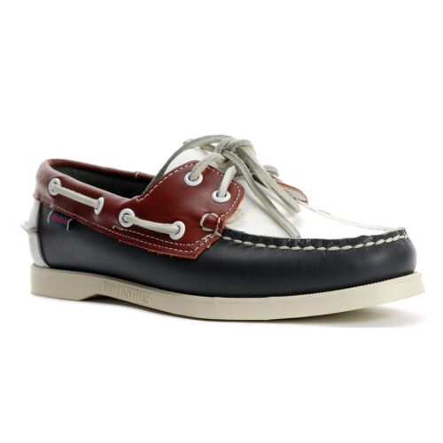 Zapatos de barco Sebago para mujer Portland Spinnaker azul marino/rojo/blanco 7001SFO.972 - Imagen 2 de 4