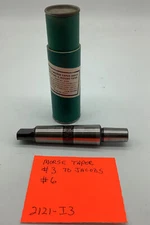 Jacobs/morse  taper arbor #3MT To Jacobs #6 (2 Pc Lot) 2121-I-3