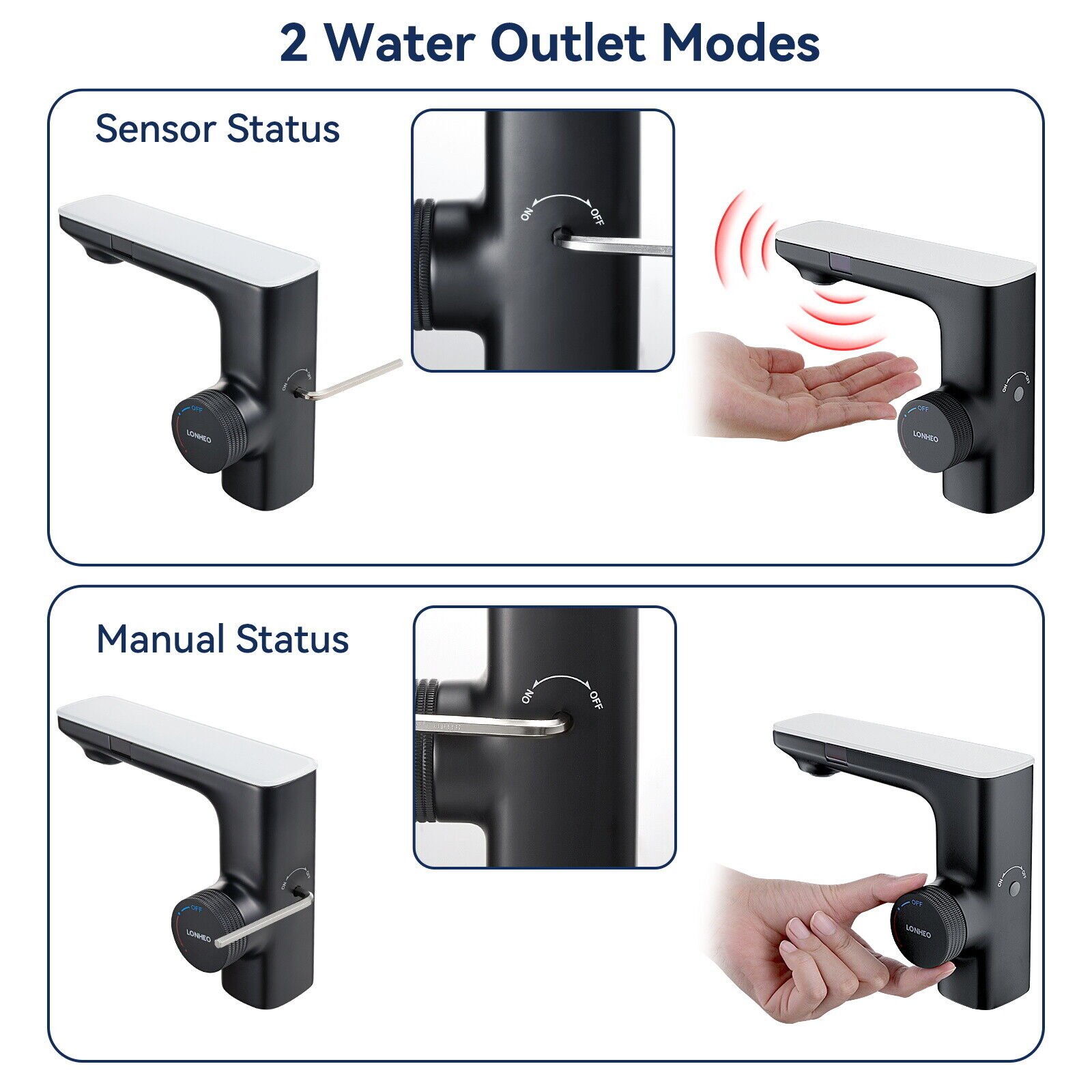 Infrarot Sensor IR Wasserhahn Waschtischarmatur Mischbatterie Einhebel Armatur