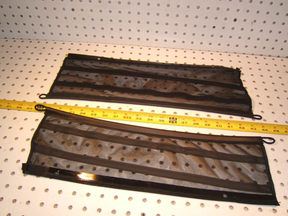 Mercedes 02 CLK430 Cabriolet malha porta-malas L & R topo preto fabricante de equipamento original 1 conjunto de 2 capas - Imagem 2 de 4