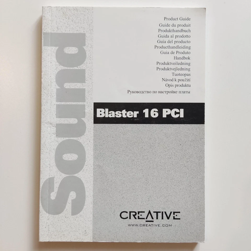 Creative Sound Blaster 16 PCI Produkthandbuch / Manual / Multilingual