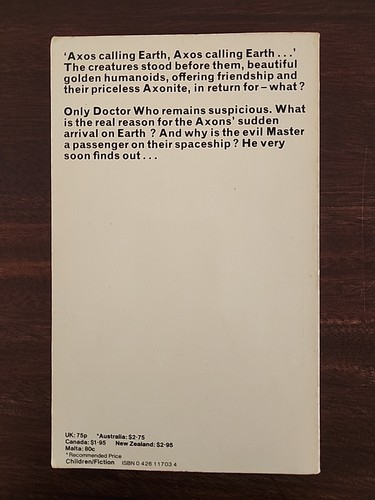 DOCTOR WHO and The CLAWS of AXOS by Terrance Dicks 1980 - Picture 2 of 7