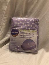 New Babies R Us Deluxe Changing Pad Cover Sku WQ20 Purple With White Dots