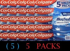 5x Colgate Max Fresh Toothpaste With Mini Breath Strips 7.3 oz - 5 5 PACKS
