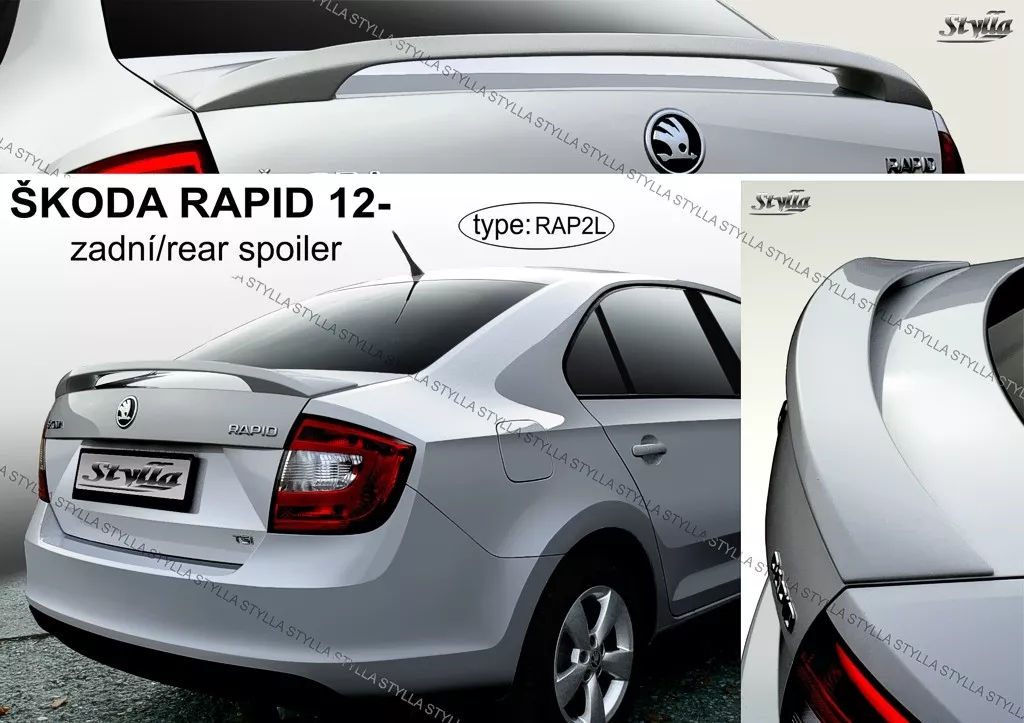 SPOILER REAR TRUNK BOOT TAILGATE SKODA RAPID WING ACCESSORIES