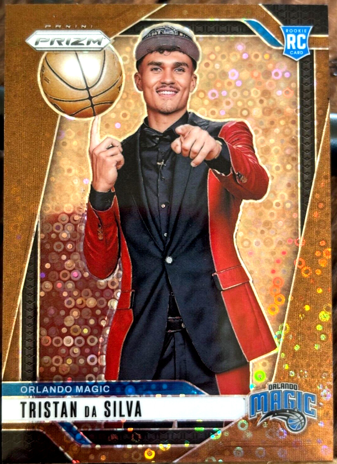 2024-25 Tristan da Silva /20 Bronze Variation Prizm Fast Break Rookie #256 Magic