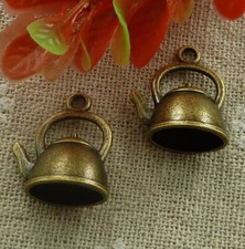 Free Ship 60 pcs Antique bronze teapot charms 19X15mm L-2325