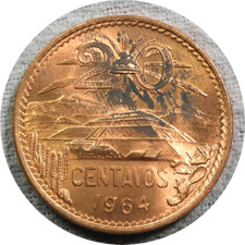 elf Mexico 20 Centavos 1964   Pyramid of the Sun
