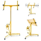 16FT Drywall Lift,150lb Capacity Heavy Duty Sheetrock Hoist w/Telescopic Arm