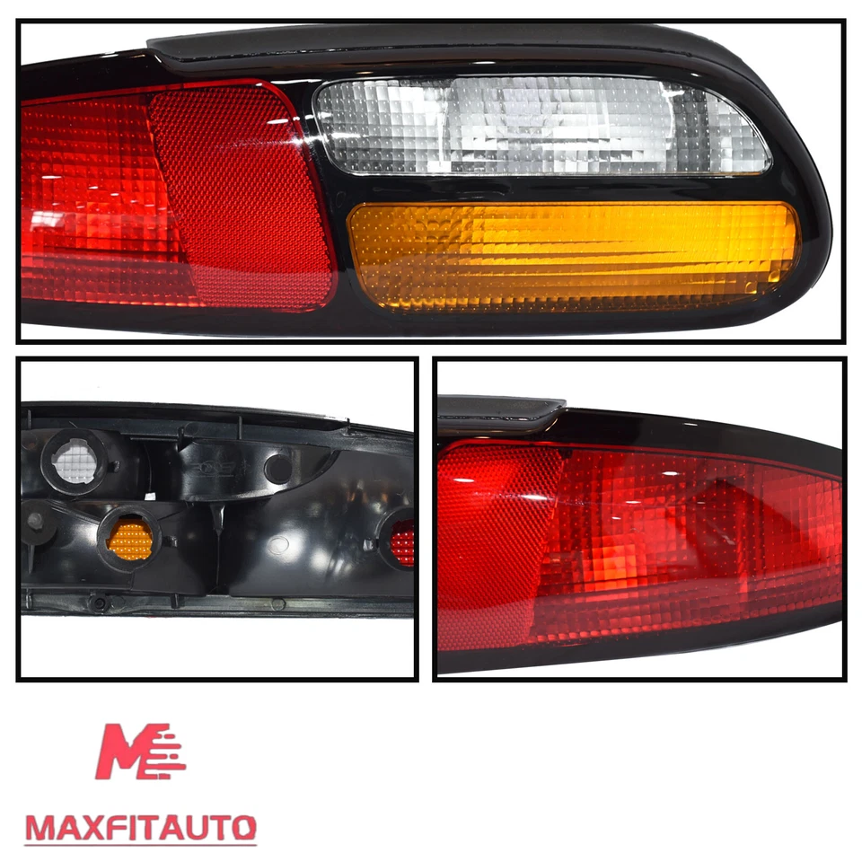 Rear Tail Lights Pair Four Bulb Holes For 1993-2002 Chevrolet Camaro Z28 SS 2Pcs - Imagem 2 de 4