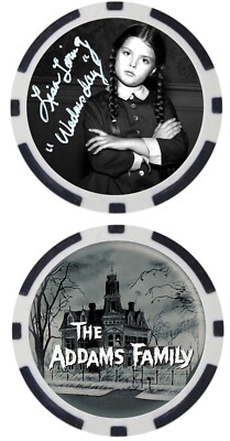 Lisa Loring (Wednesday) - The Addams Family - POKER CHIP **SIGNED**