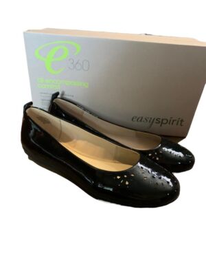 9M Easy Spirit Women's Perforated Black Patent Women's Pumps ''Gilberta'' 360