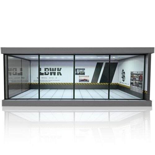 Diorama 1:64 Car Garage Model LED Lighting Parking Lot Scene Display Case Toy AU - Picture 19 of 63