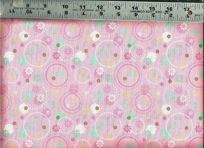 Spectrix SPX ~ Circles Pink Floral Blender ~ 100% Cotton Sewing Quilt Fabric BTY