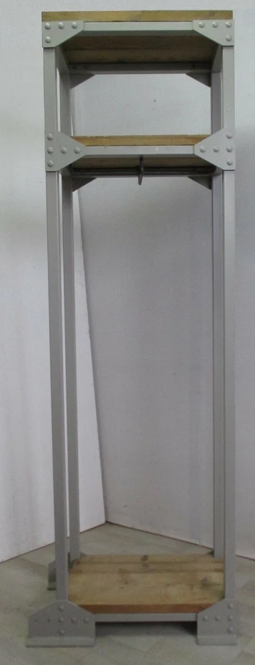 Armadio a giorno/scaffalatura in ferro e legno - stile industriale - industrial - Immagine 2 di 4