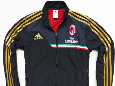 Uomo Nero Adidas AC MILAN 2013/14 Allenamento Calcio Giacca Taglia: 34/36  (piccole) | eBay