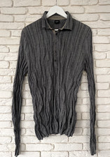 Hugo Boss Slim Fit Shirt Viscose  Silver  Cotton Men's Size M