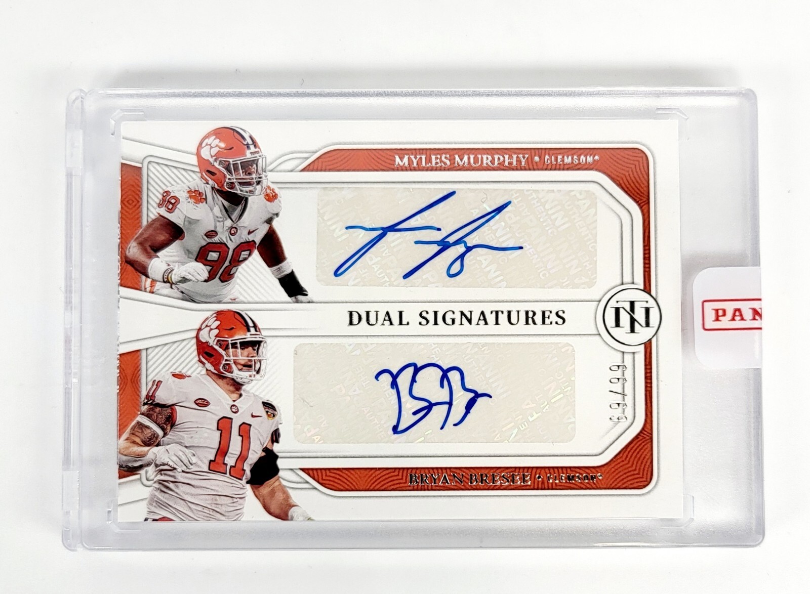 MINT #/99 RC AUTO 2023 National Treasures Myles Murphy Bryan Bresee CLEMSON RARE
