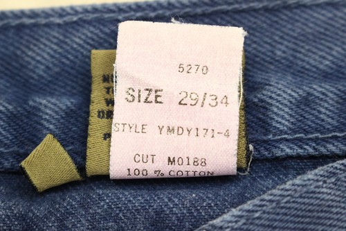 Vintage calvin klein women size 29/34 blue denim tapered jeans USA union made - Picture 6 of 15