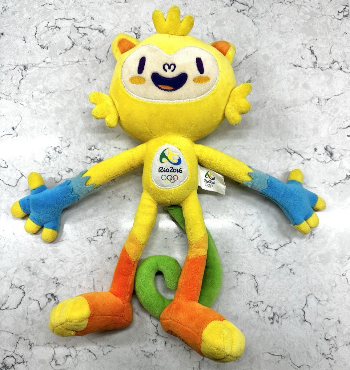 Rio 2016 Olympic Games Mascot Vinicius Plush Stuffed Animal Yellow