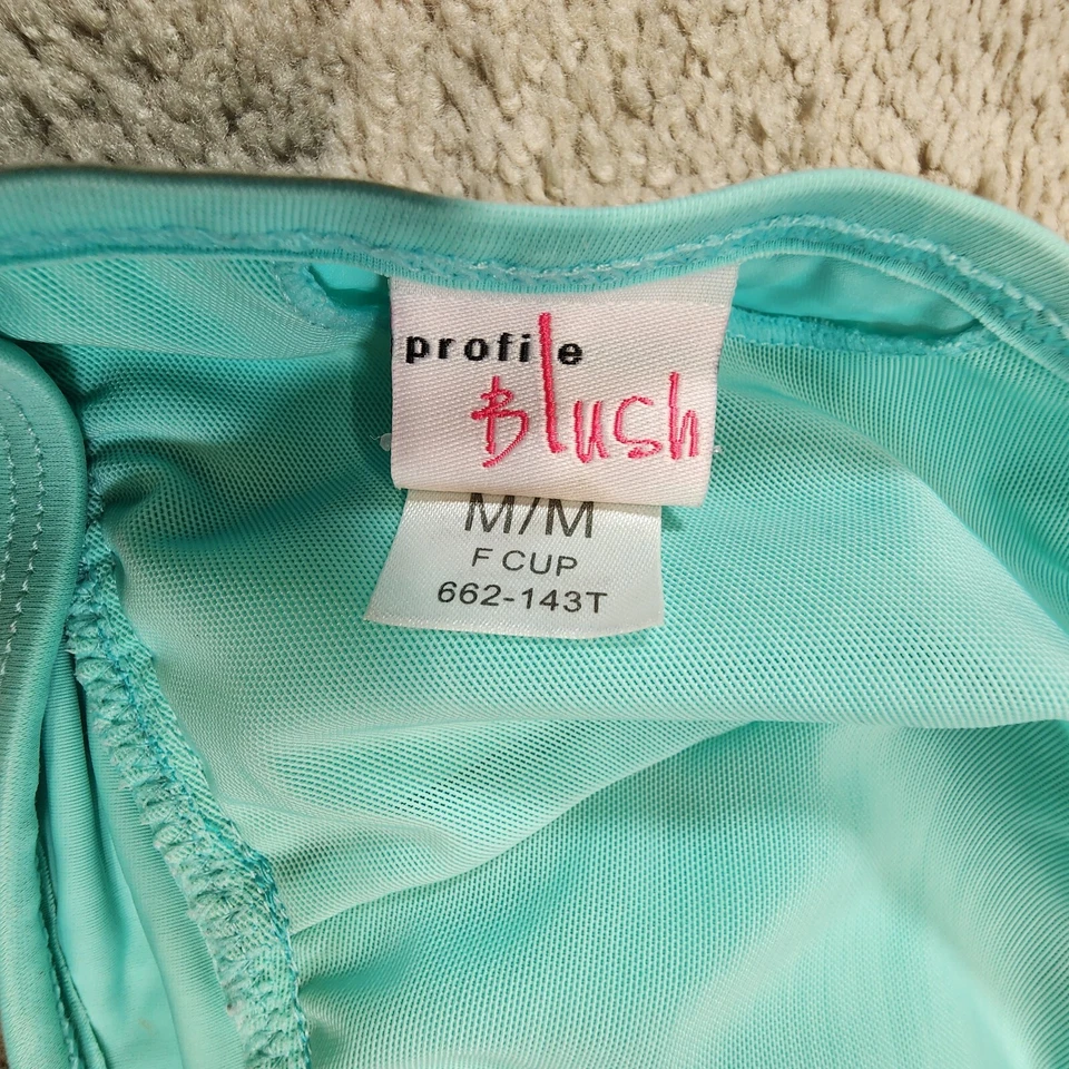 Traje de baño de malla Profile Blush Caught In the Net Top de bikini mediano copa F Foto 4 de 4