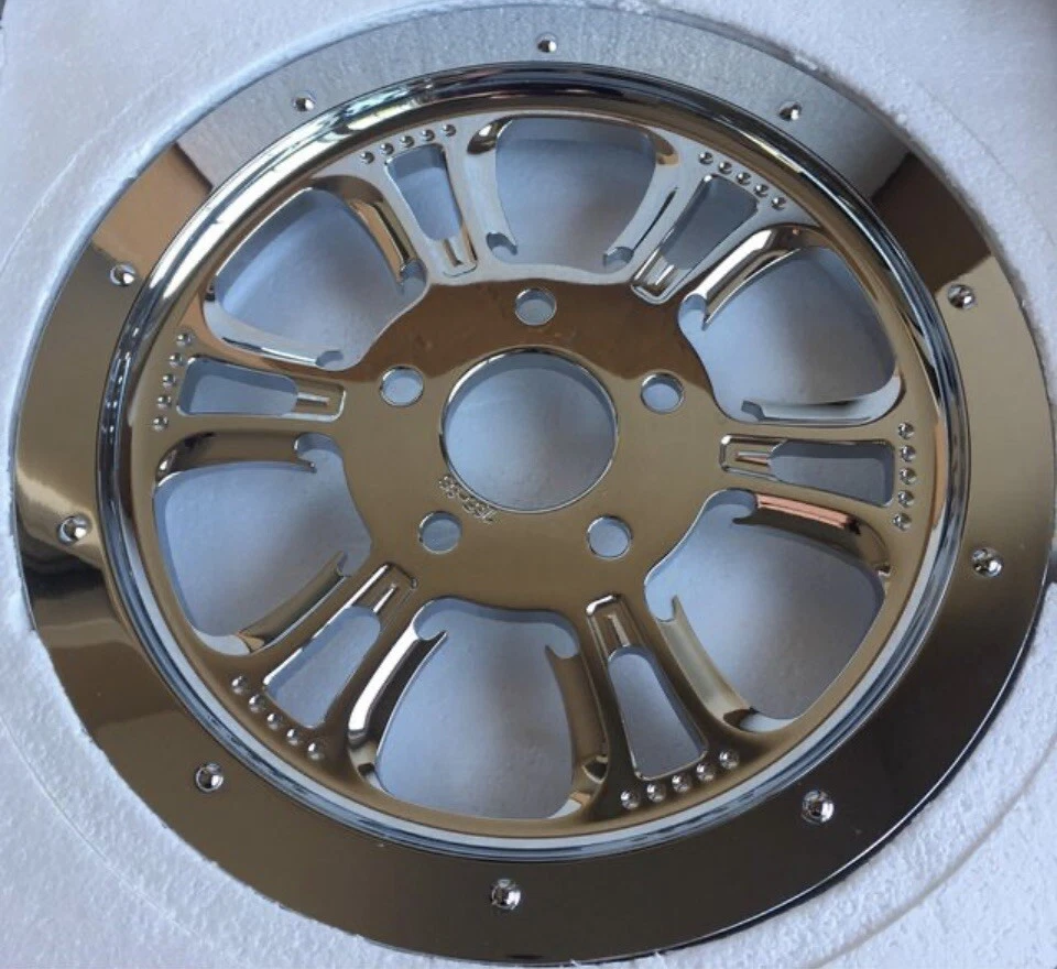 Harley-Davidson FLT 1984-1999 RC Componentes Cromo Zar 1-1/2" 65 T Polea Foto 2 de 4