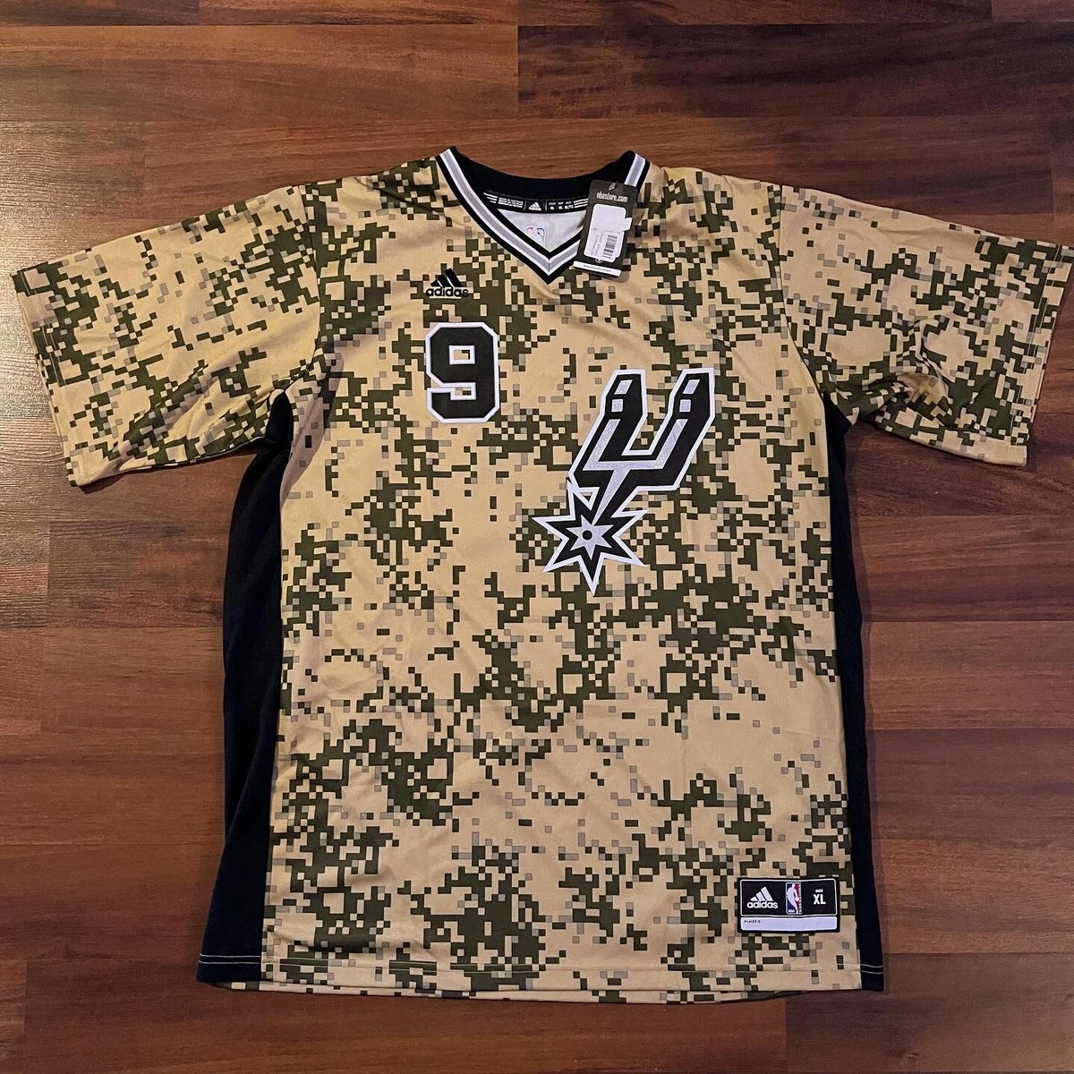 San Antonio Spurs Tony Parker Sleeved Camo Jersey 