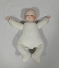 Creepy Little Vintage Porcelain Doll With Porcelain Hands Head. Soft Body
