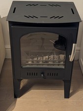 Biofires wood burner style traditional bio ethanol stove with logs, black