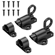 Self-Closing Latches, Black Spring Door Lock, Aluminum Alloy Resilient Bolt L...