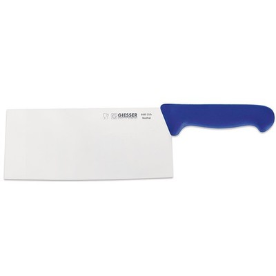 Giesser Hackmesser 21 cm blau breite Edelstahl-Klinge Balligschliff 8466 21 b
