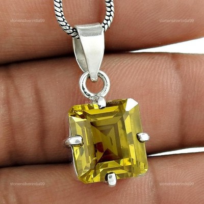 Cubic Zirconia Gemstone 925 Solid Silver Best Daughters Gift December Pendant