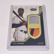 2018 Topps Tier One Baseball Dual Relic YULI GURRIEL /25!!