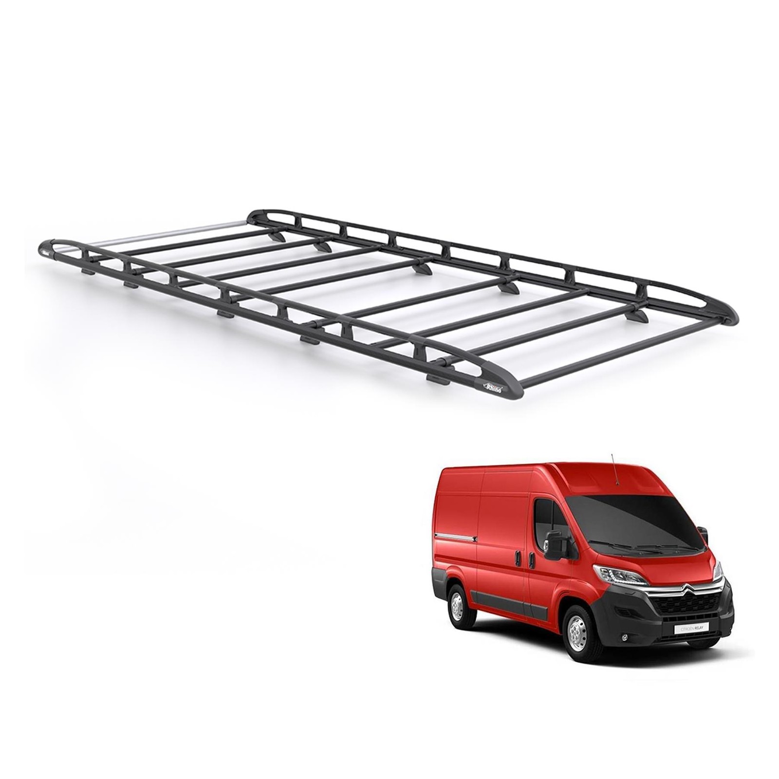 Citroen Relay Roof Rack for 2006+ [L3H2] Rhino KammRack Black